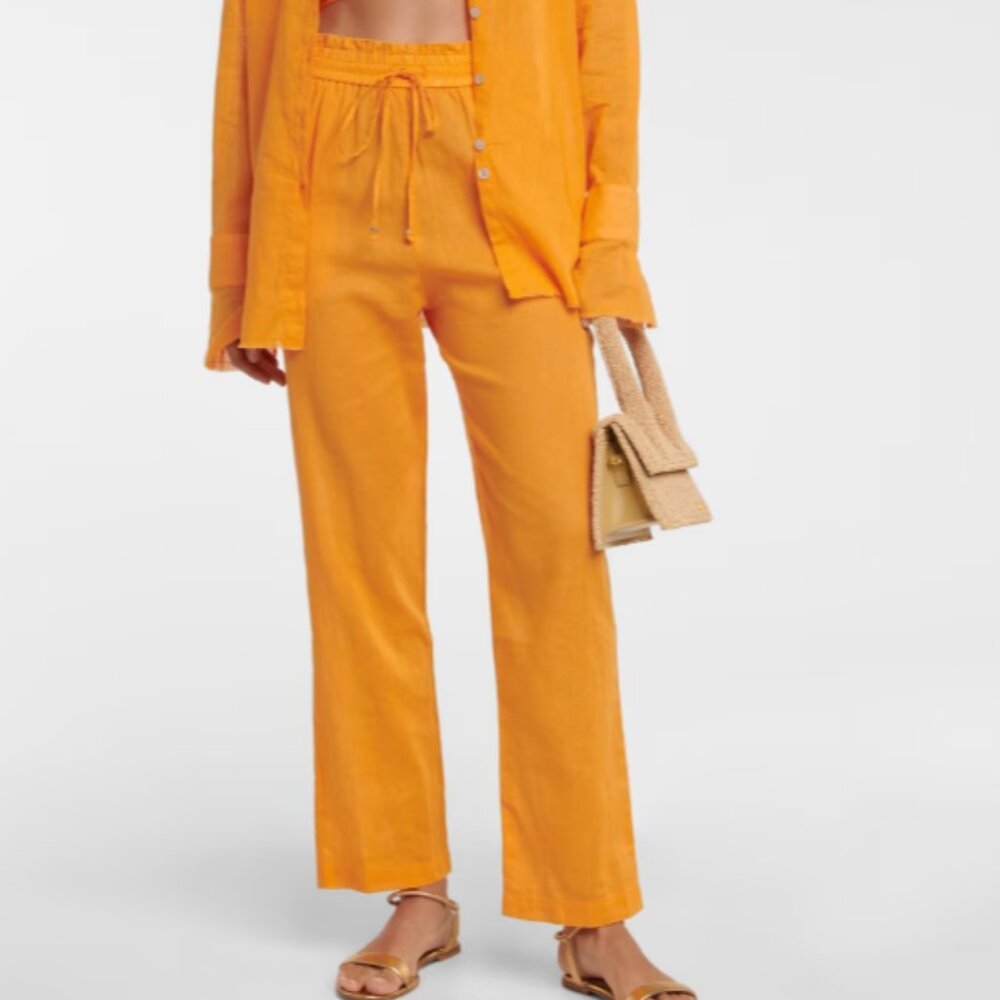 NWOT - Bananhot High Waist Drawstring Pants - Orange - Size M / L